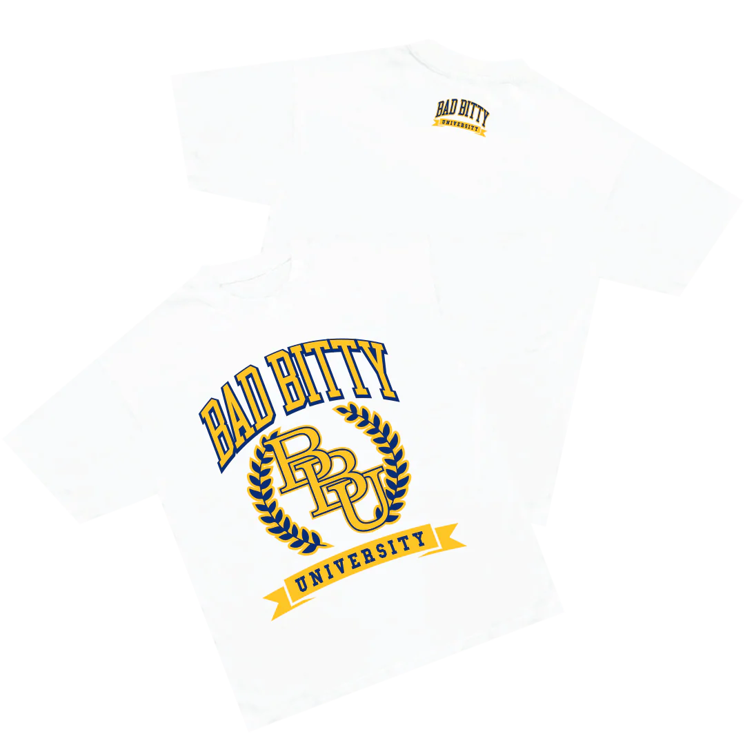 J.P.: Bad Bitty University - Tee (Yellow/Blue) - Image 3