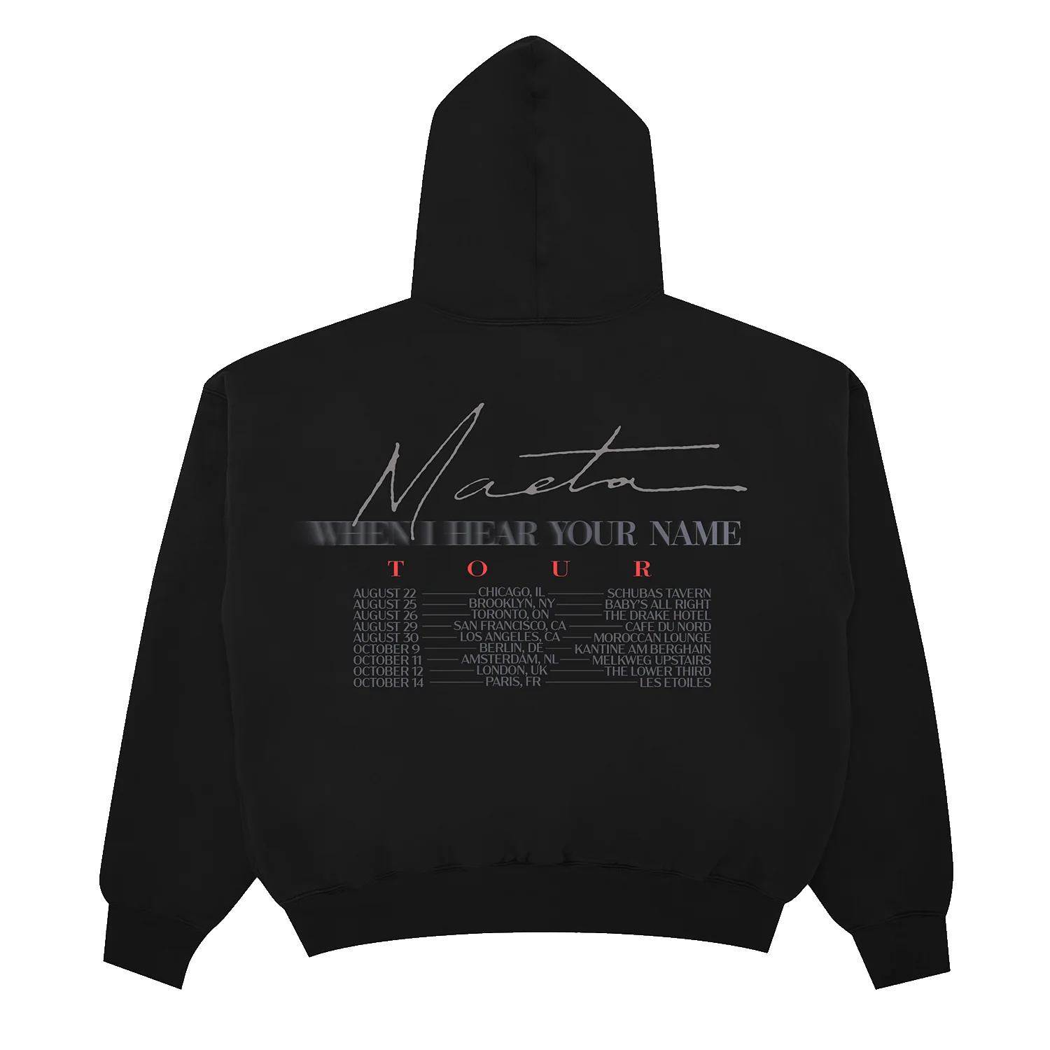 Maeta: Sunset & Tour Date - Hoodie (Black) - Image 2